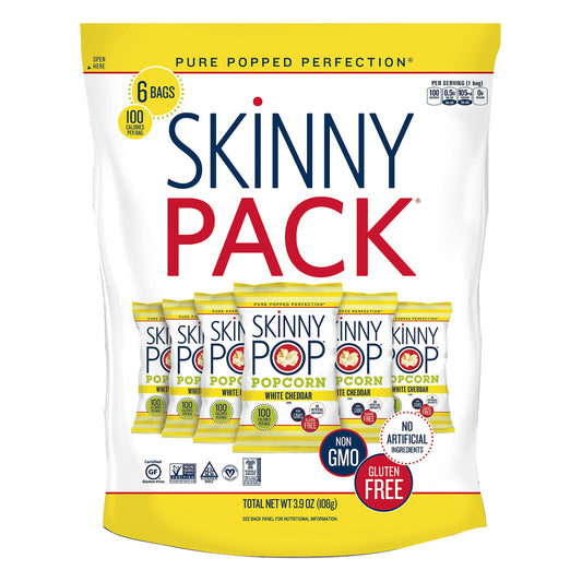 Skinny Pop Sknnypk 6-100Cal White Cheddar 3.9 oz (Pack of 10)