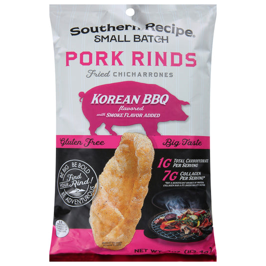 Southern Recipe Small Bat Pork Rind Kimchi Bbq 4 oz (Pack of 6)