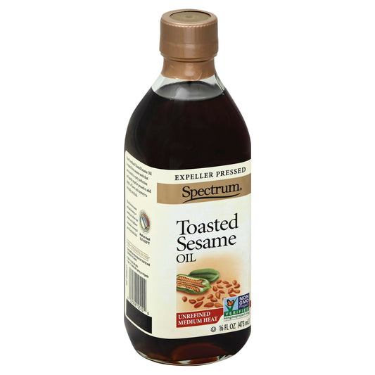 Spectrum Naturals Oil Sesame Toasted Unrefined 16 FO (Pack of 6)