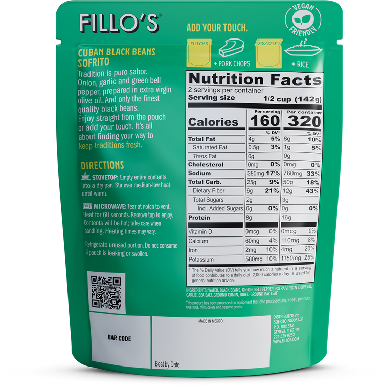 FILLOS (Pack Of 12) Fillos Beans Black Cuban 10 Oz