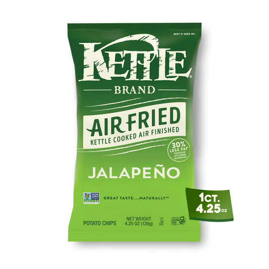 Kettle Foods Chip Potato Jalapeno Air Fried 4.25 Oz (Pack Of 15)