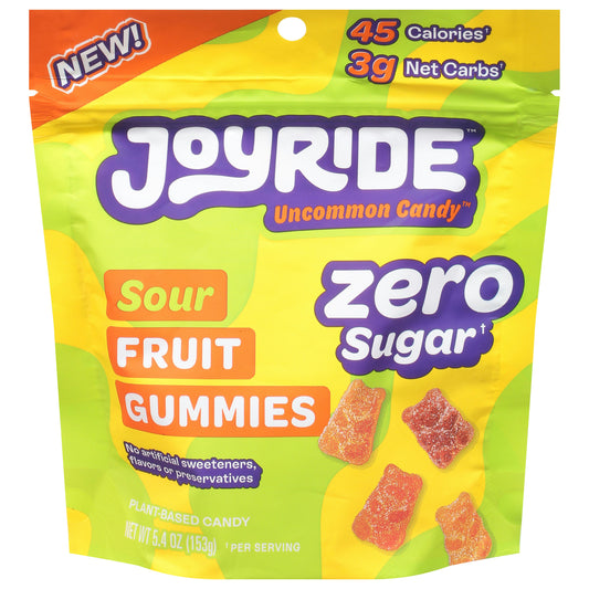 Joyride Gummies Sour Fruit Zero - 5.4 OZ (Pack of 6)
