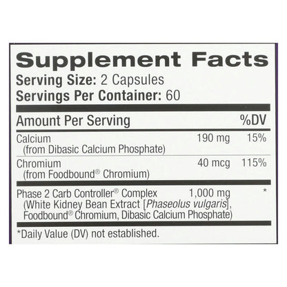 Natrol White Kidney Bean Carb Intercept 120 Cp Pack of 1