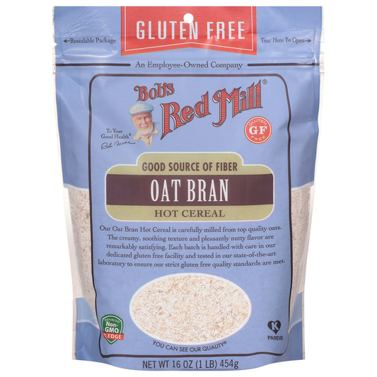 Bobs Red Mill Oat Bran Gluten Free 16 Oz Pack of 4