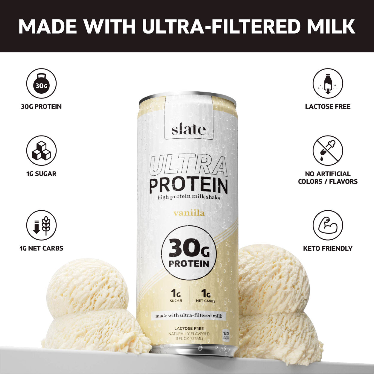 Slate Protein Ultra Vanilla RTD Liquid Protein