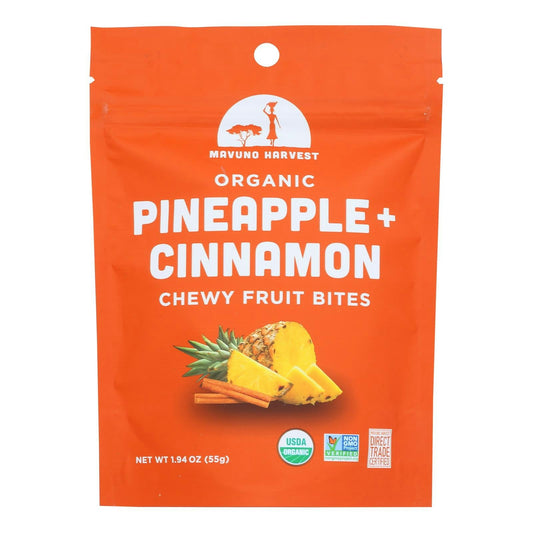 Mavuno Harvest Bites Fruit Pineapple Cinnamon 1.94 Oz Pack of 8