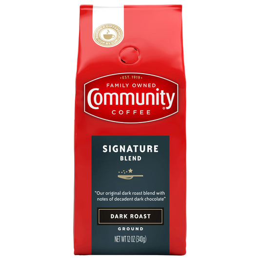 Community Coffee Ground Dark Roasted 12 Oz Pack of 6