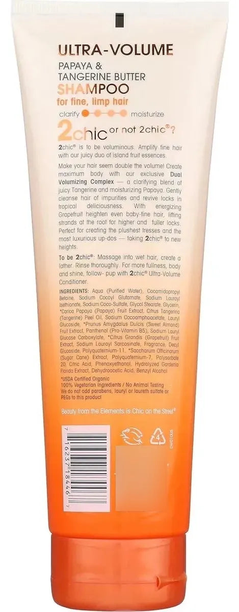 GIOVANNI COSMET (Pack of 6) Giovanni Cosmetics Ultra Volume Shampoo Papaya & Tangerine Butter 8.5 Fl Oz