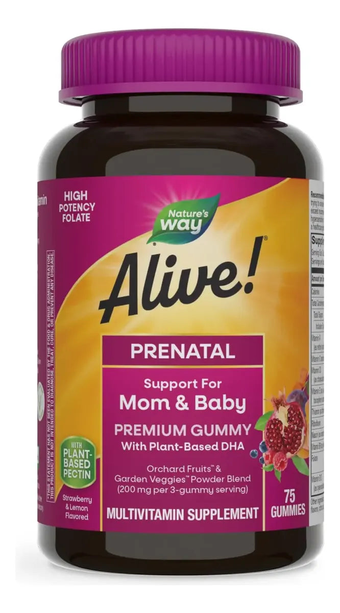 NATURES WAY (Pack of 2) Natures Way Alive Prenatal Gummy Multivitamin Supplement 75 Each