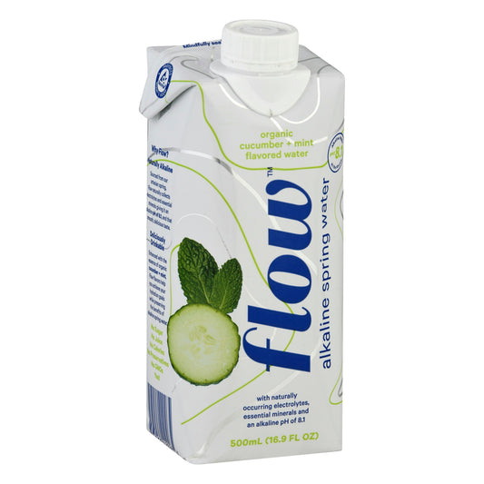 Flow Water Water Alkaline Cucumber Mint Spring 16.9 FO (Pack of 12)