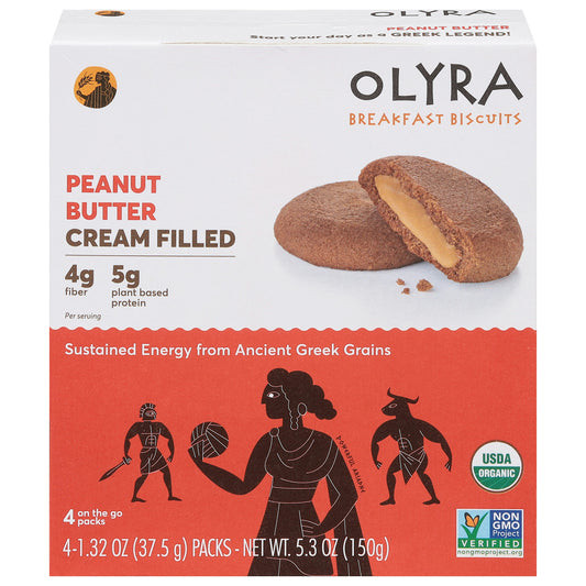 Olyra Peanut Butter Breakfast Biscuits - 5.3 Oz (Pack of 6)