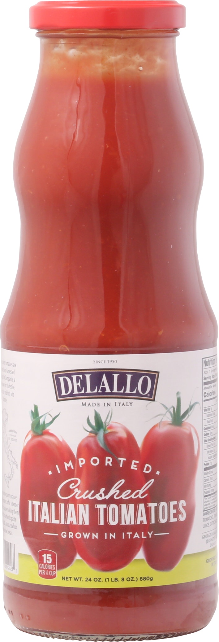 Delallo Tomato Crushed Italian 24 oz (Pack of 6)