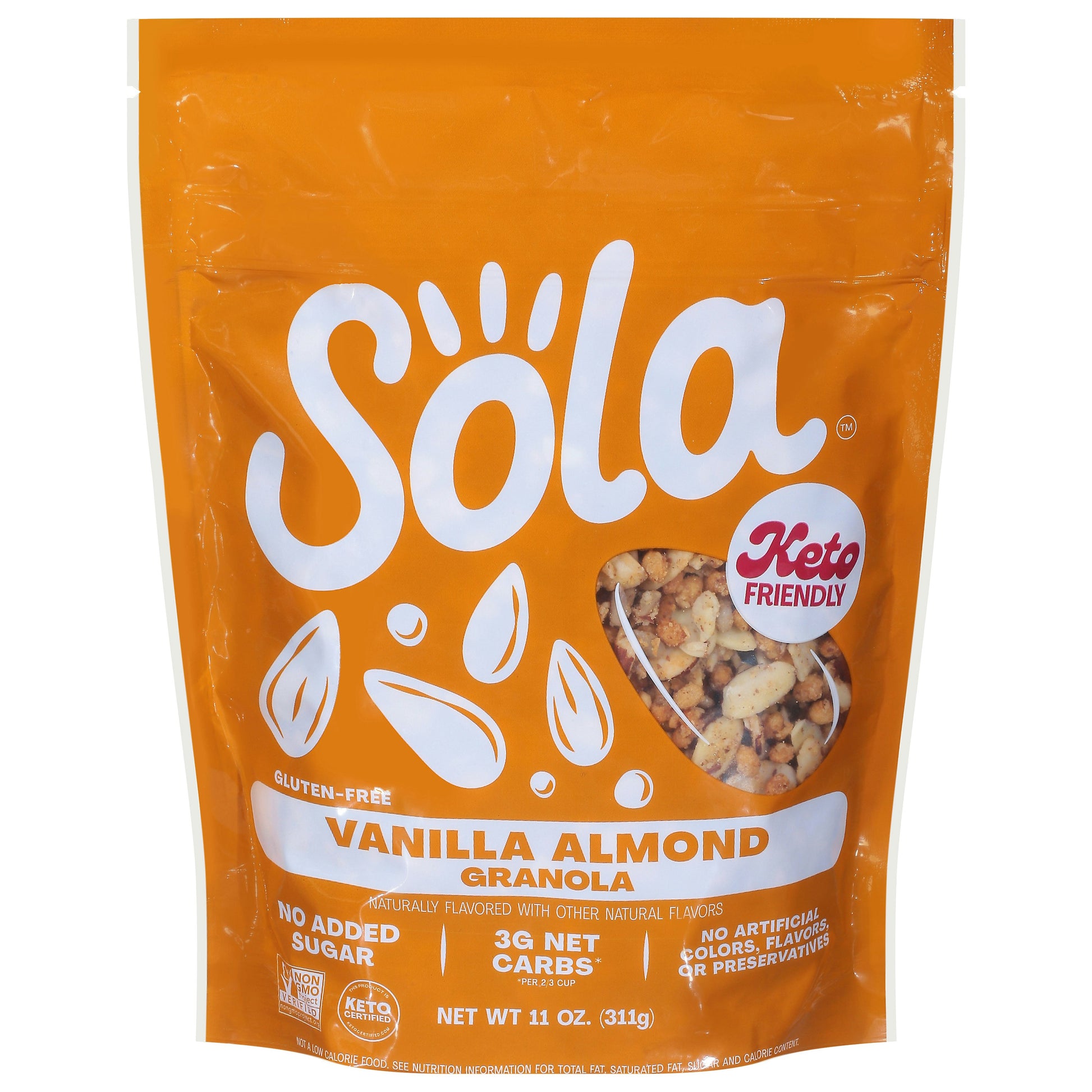 Sola Granola Vanilla Almond 11 oz (Pack of 6)