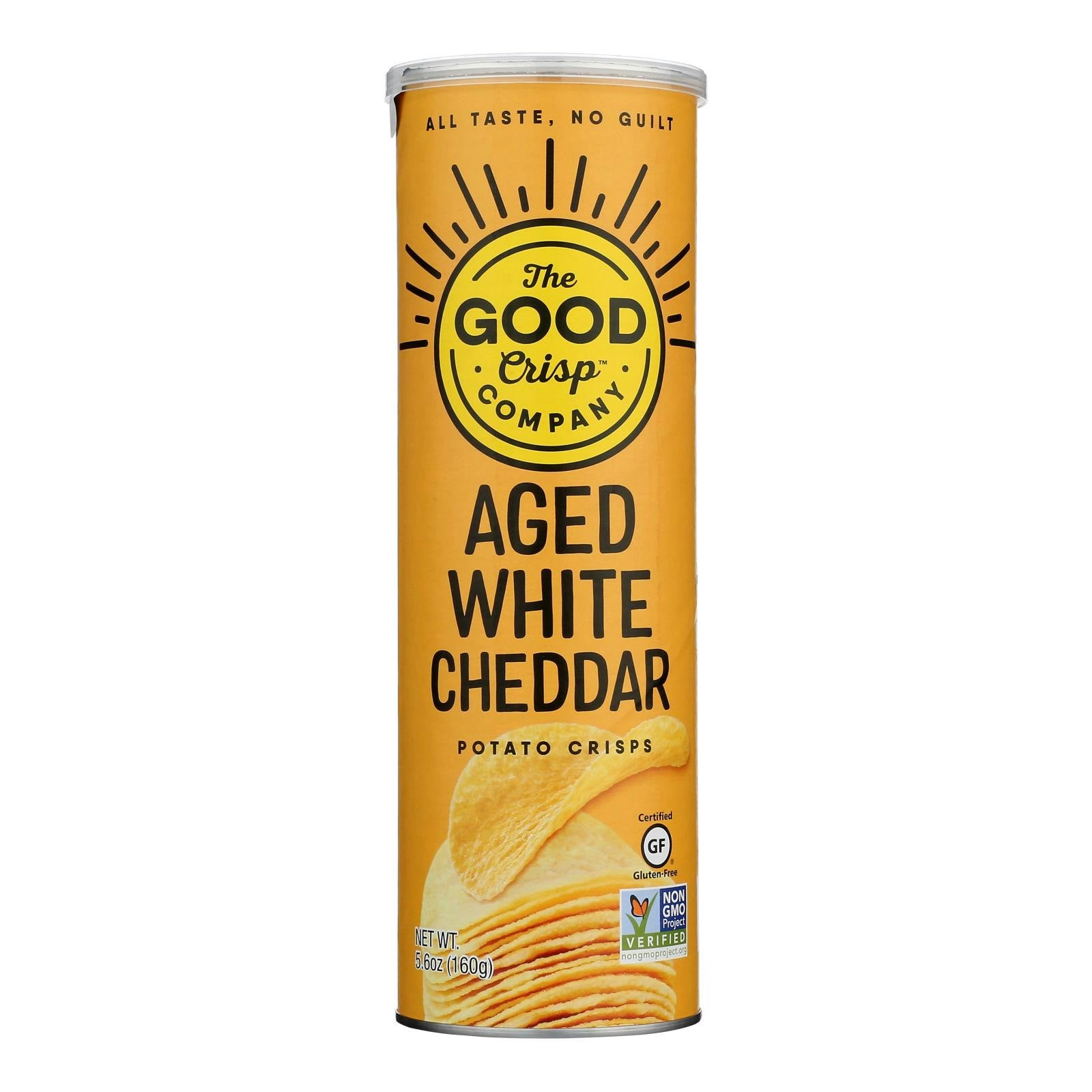 The Good Crisp Company - Potato Crisp Aged White Cheddar 5.6 oz (Pack of 8)