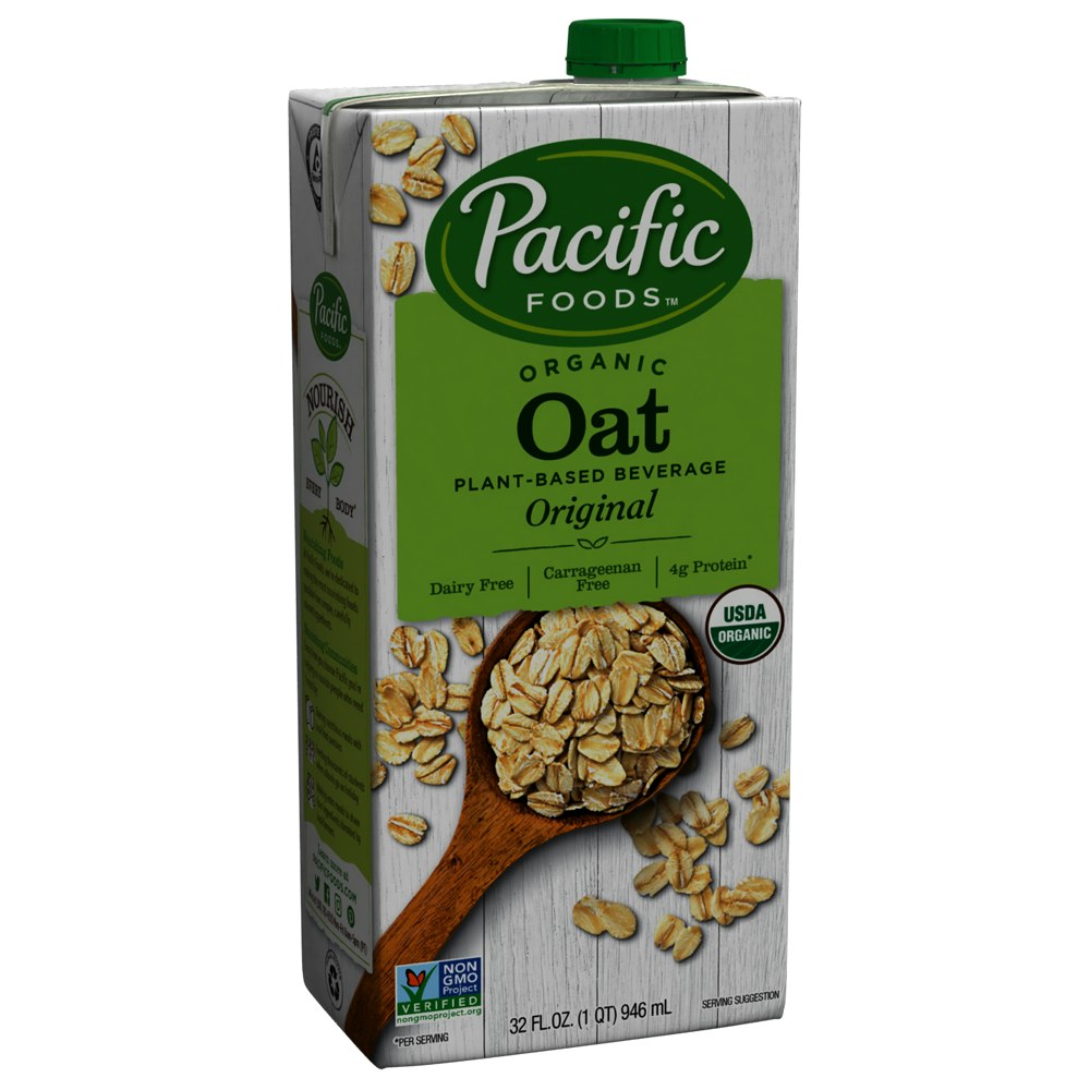 Pacific Foods Beverage Oat Original Dairy free 32 FO (Pack of 12)