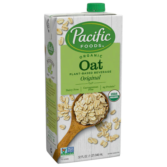 Pacific Foods Beverage Oat Original Dairy free 32 FO (Pack of 12)