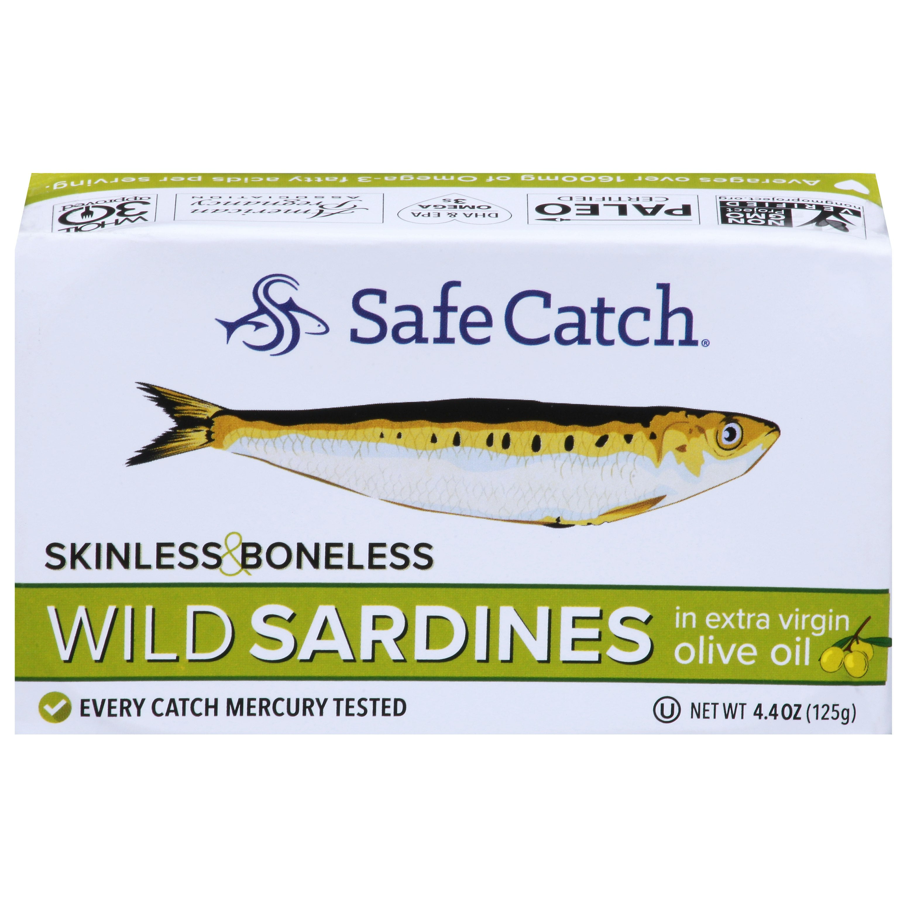 Safecatch Sardine Wild Boneless In Extra Virgin Olive Oil