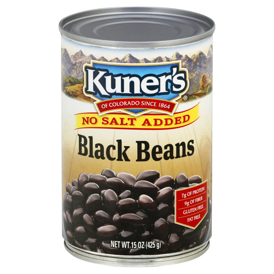 Kuners Bean Black No Salt 15 oz (Pack of 12)