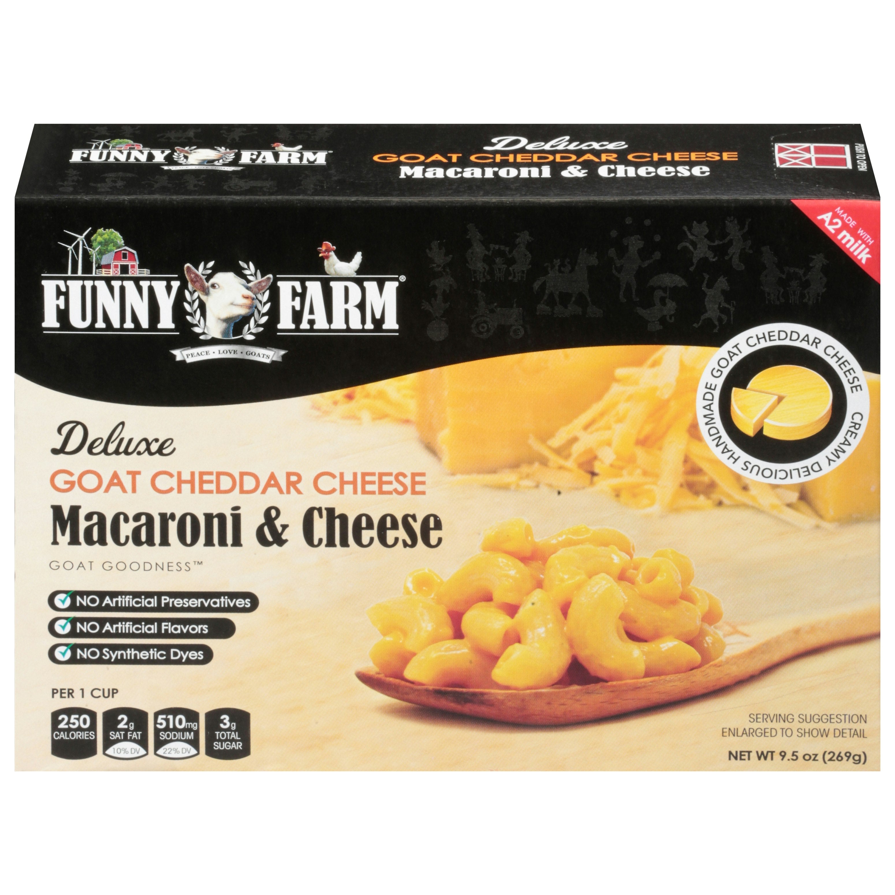 Funny Farm Entree Goat Cheese Yellow Cheddar