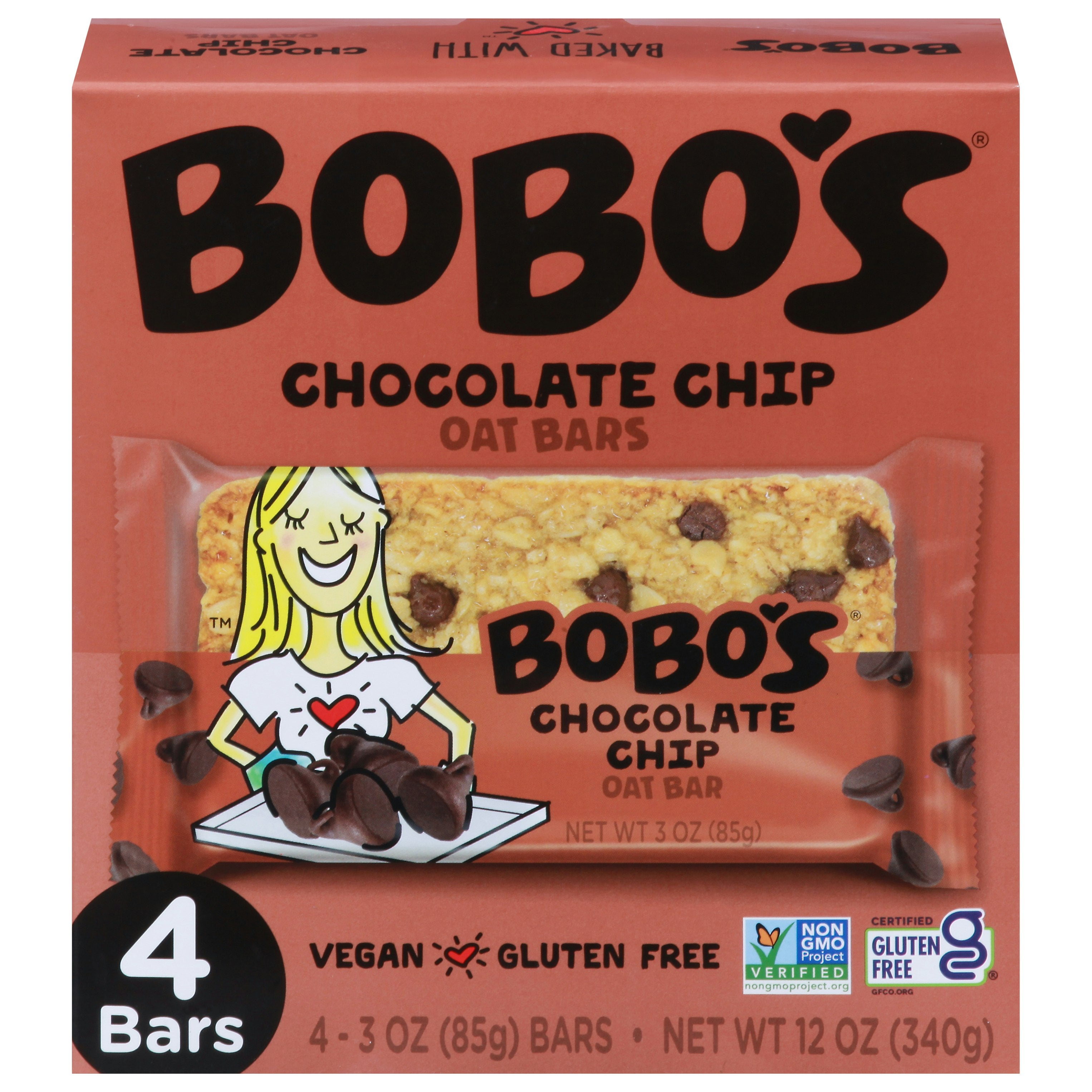 Bobo's Oat Bar Chocolate Chip 4Pack