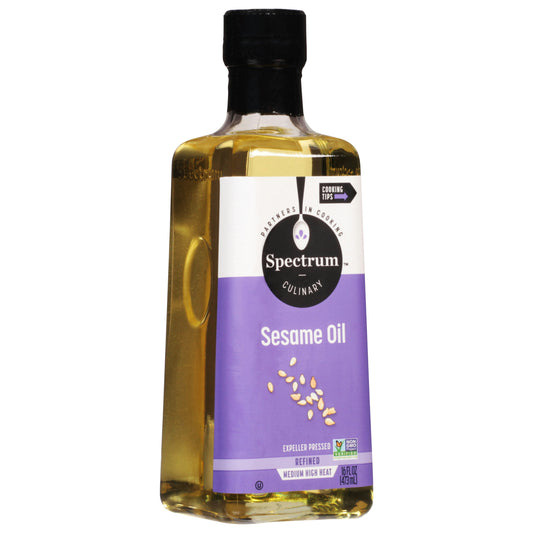 Spectrum Naturals Oil Sesame Refined 16 FO (Pack of 6)