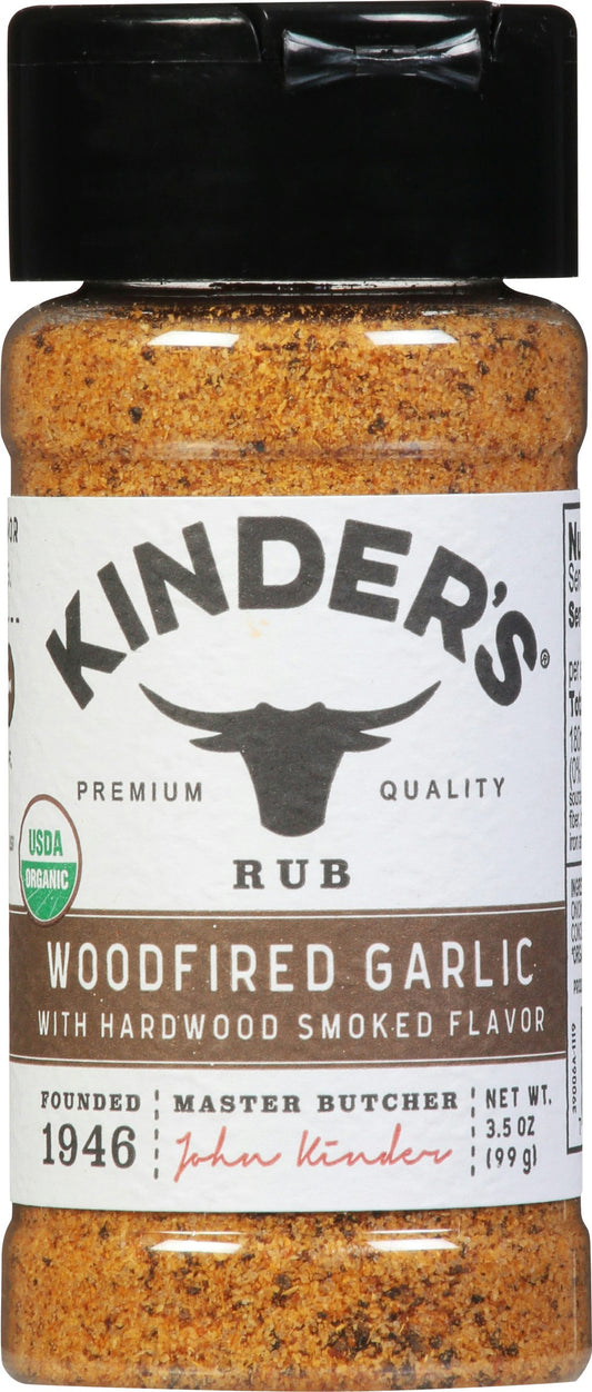 Kinders Organic Woodfired Garlic 3.5 Oz Pack of 8