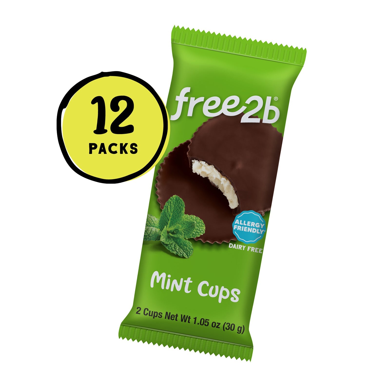Free2B Foods Chocolate Dark Cup Mint