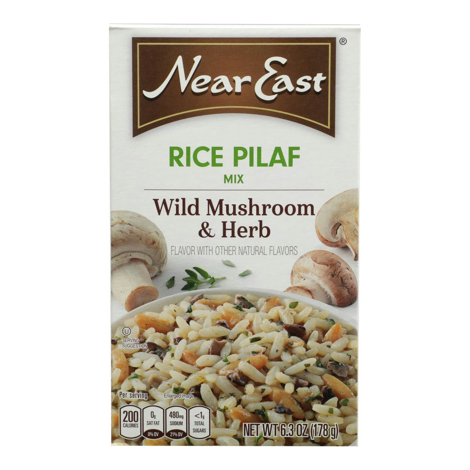 Near East Rice Pilaf Mix - Mushrooms and Herbs 6.3 oz (Pack of 12)