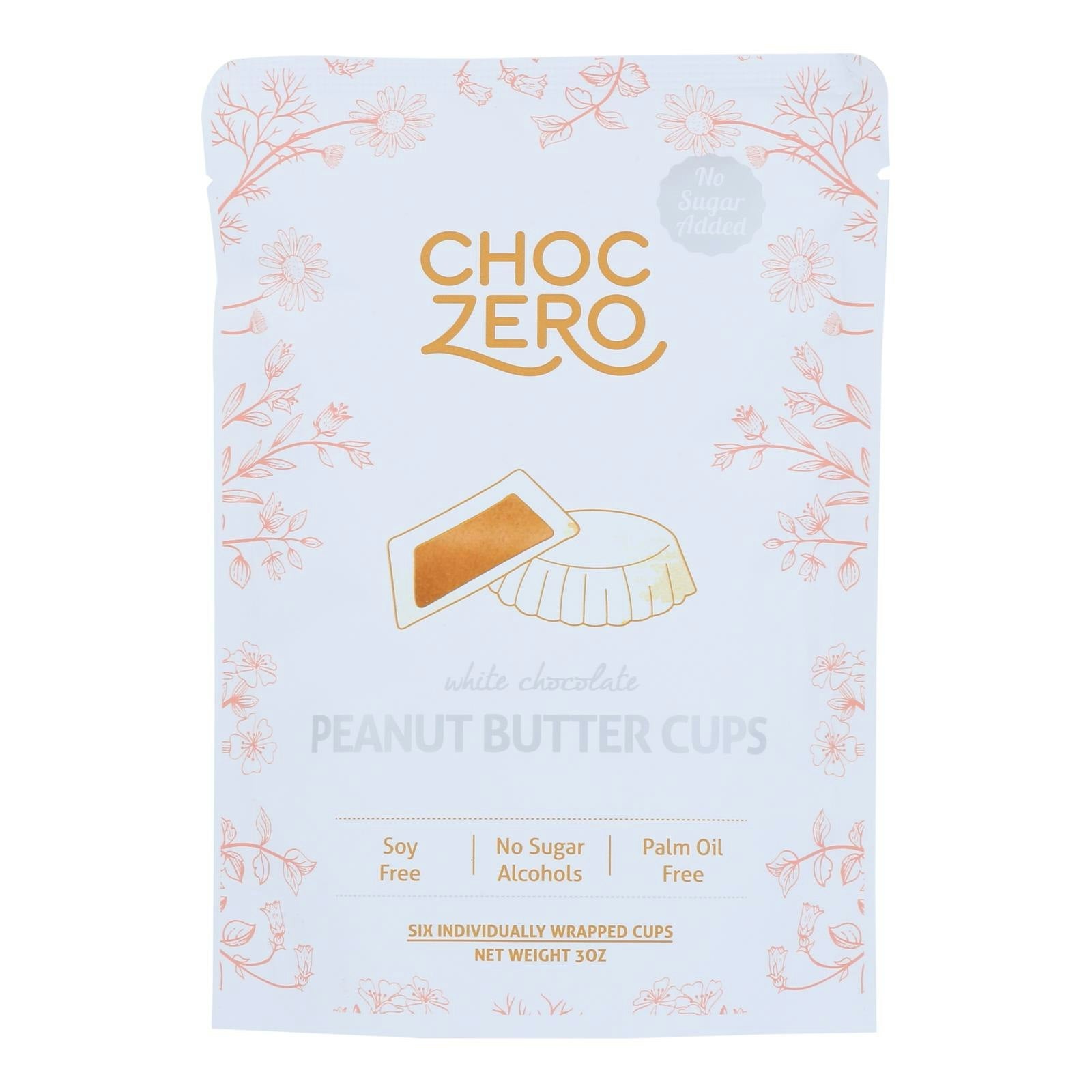 Choczero Peanut Butter Cups White Chocolate Sugar Free