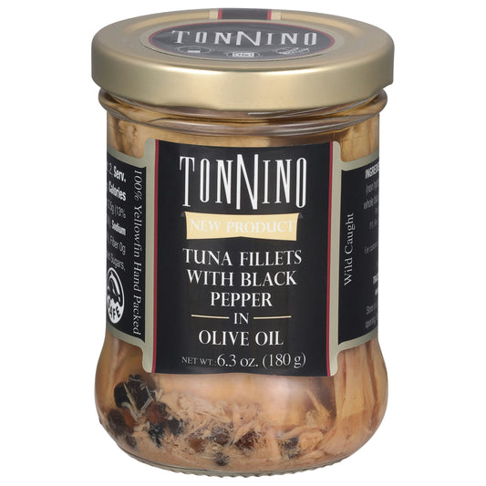Tonnino Tuna Fillett Olive Oil Black Pepper Fad 6.3 Oz (Pack of 6)