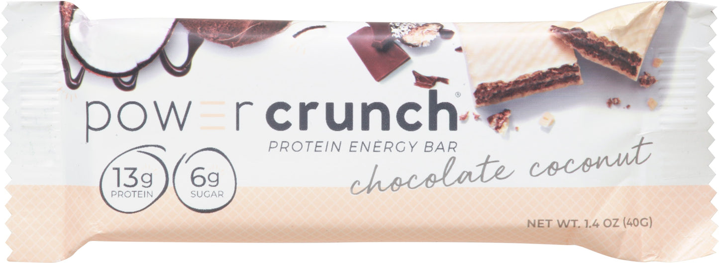 Power Crunch Bar Original Chocolate Coconut 1.4 Oz (Pack of 12)