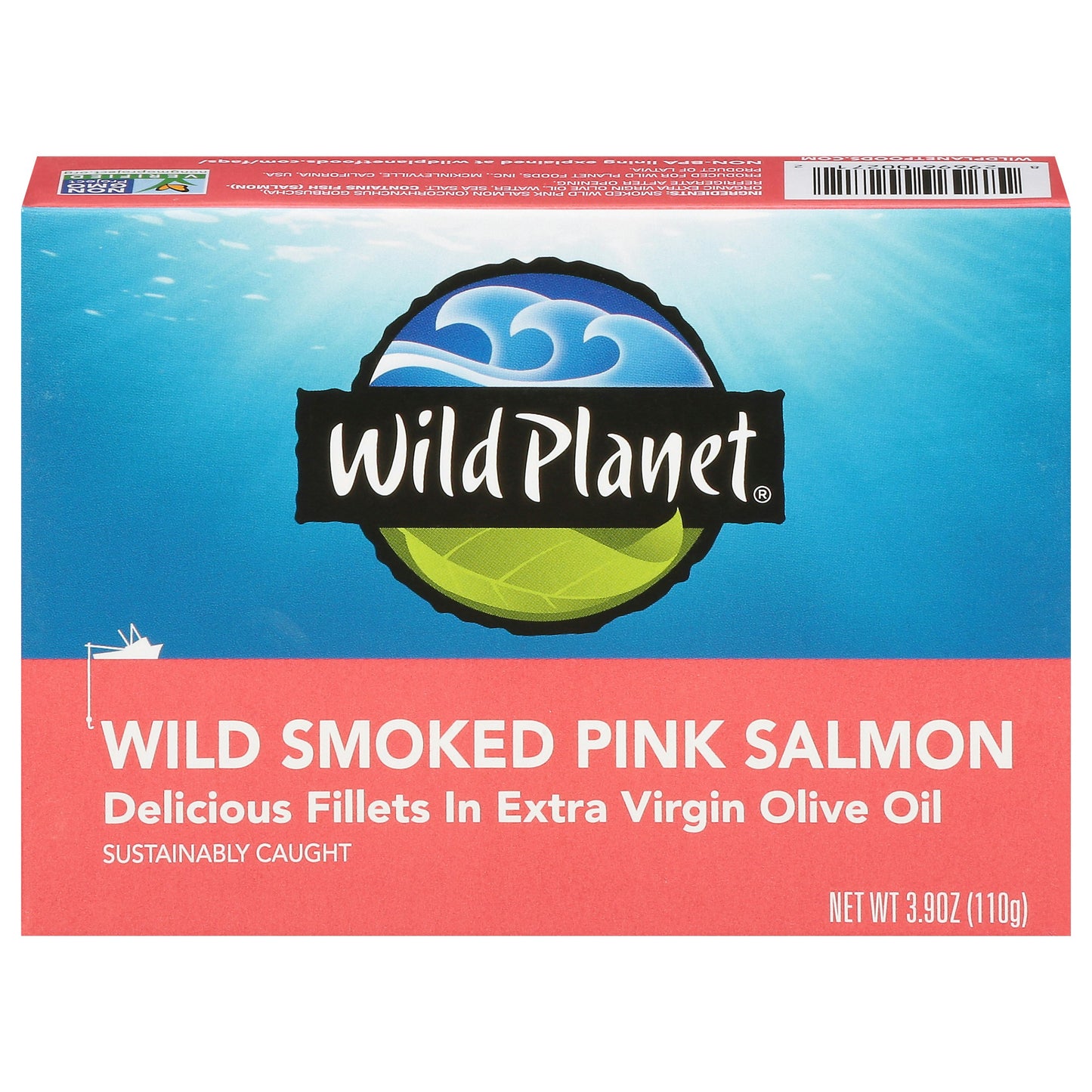 Wild Planet Salmon Pink Wild Smoked 3.9 oz (Pack of 12)
