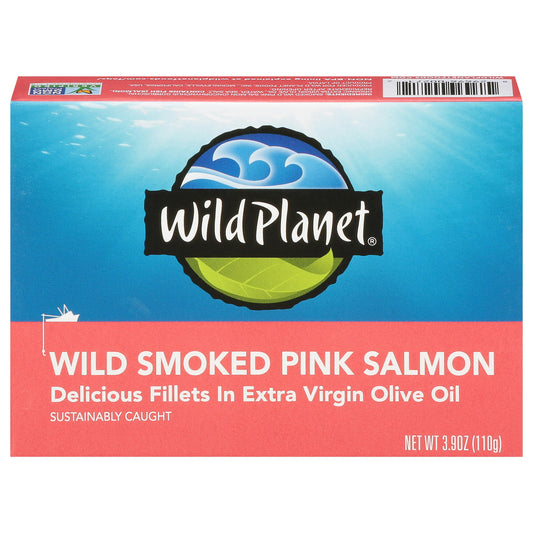 Wild Planet Salmon Pink Wild Smoked 3.9 oz (Pack of 12)