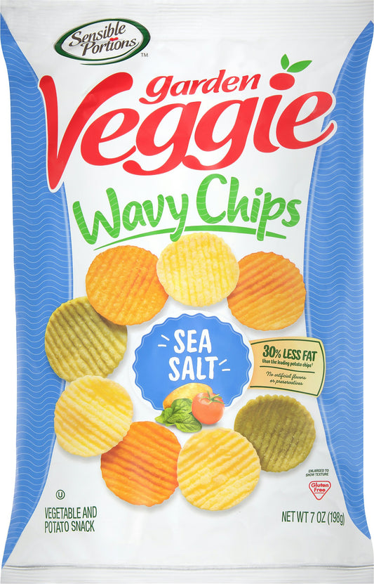 Sensible Portions Garden Veggie Chips Sea Salt - 7 Oz (Pack of 12)