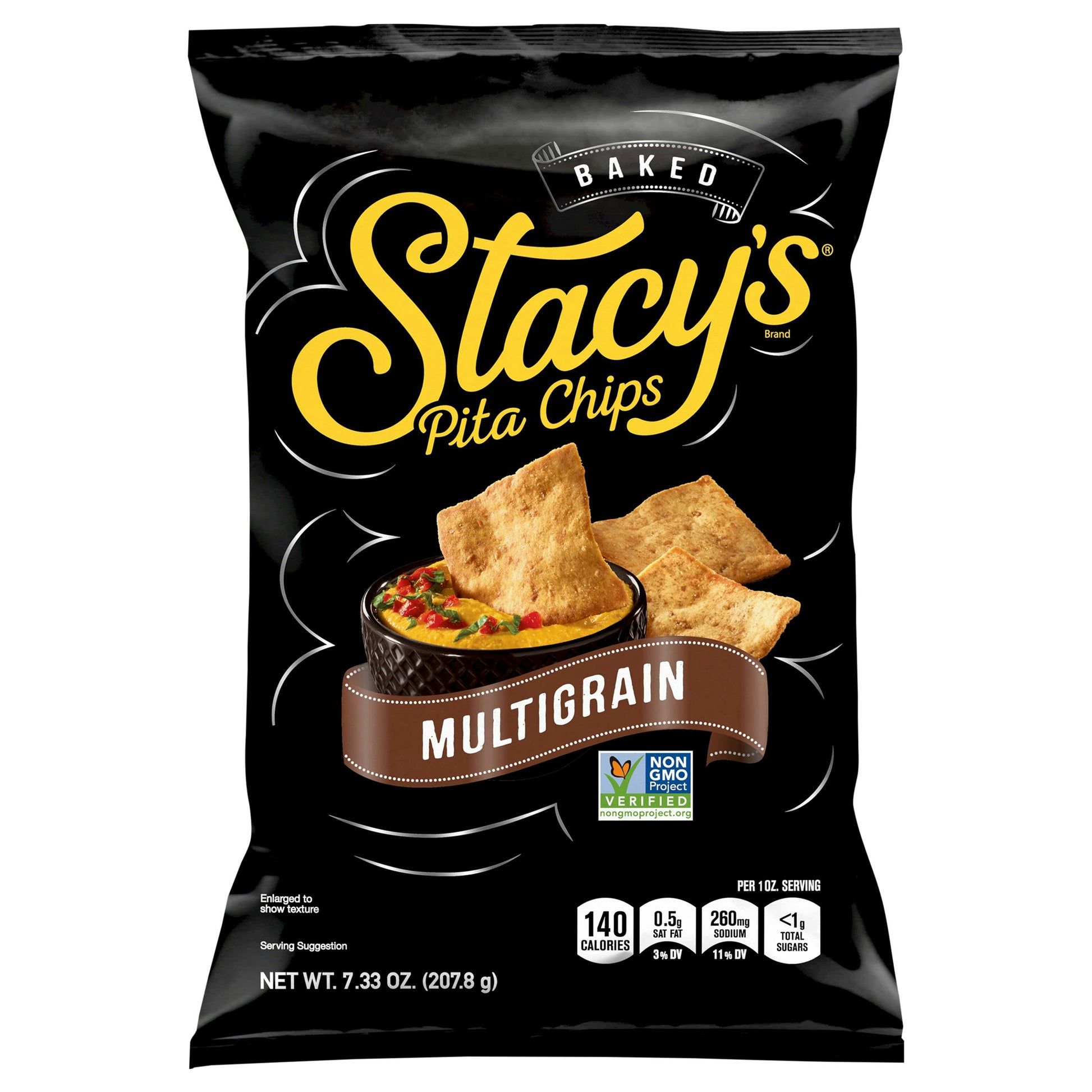 Stacys Pita Chips Large Multigrain 7.33 Oz (Pack of 12)