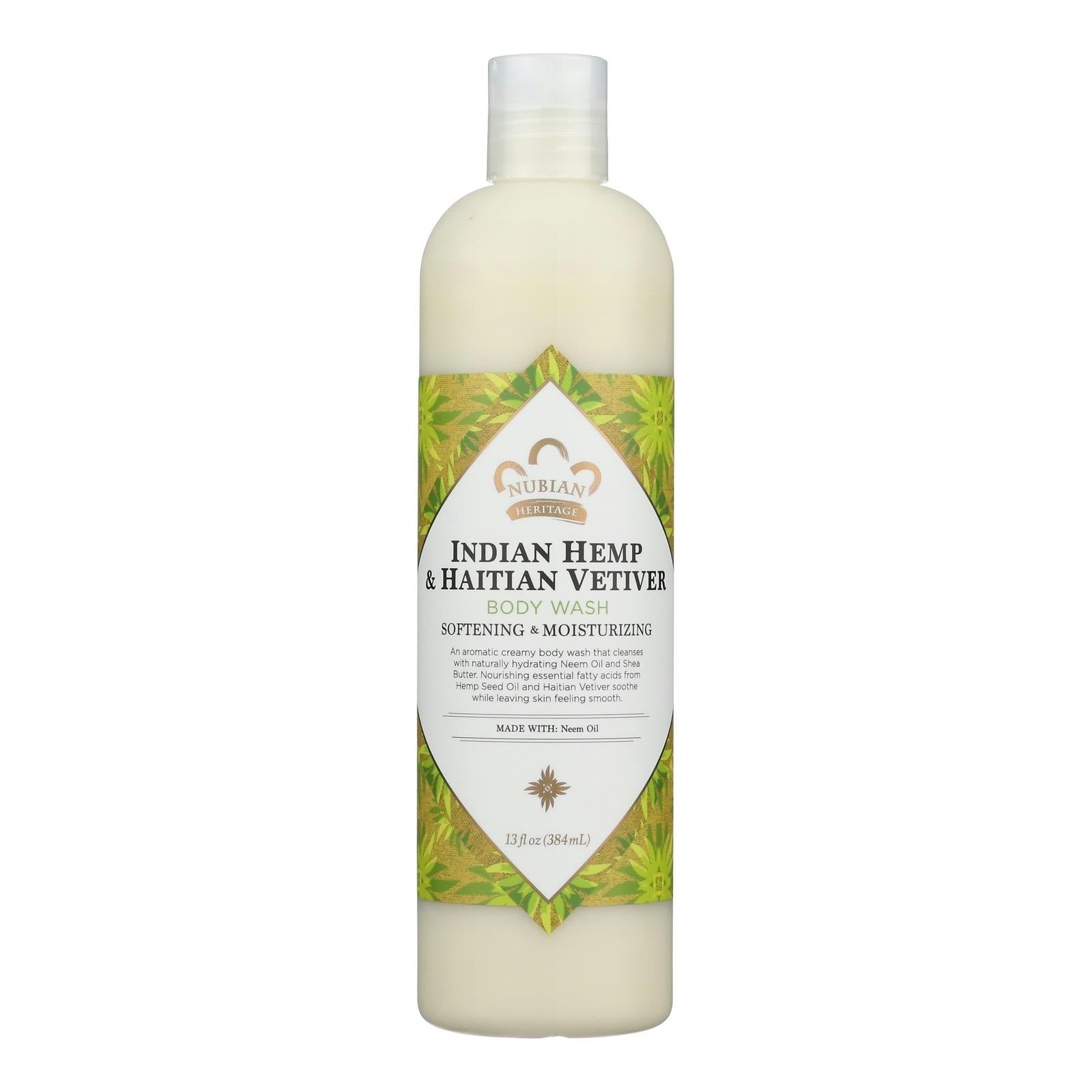Nubian Heritage Body Wash Indian Hemp & Haitian Neem 13 Fl Oz (Pack of 3)