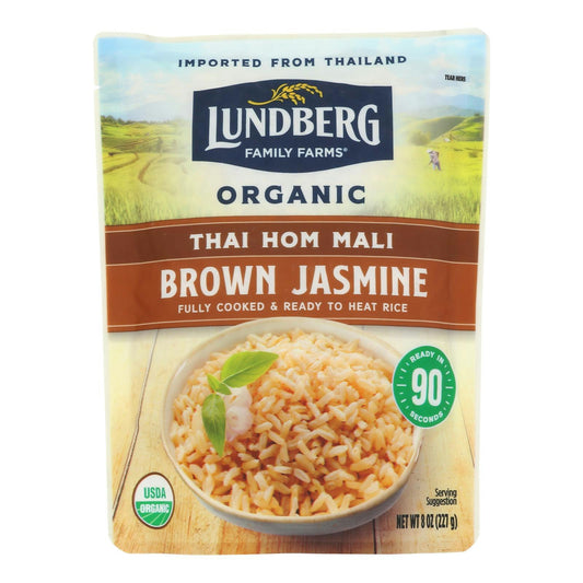 Lundberg Family Farms Organic Thai Rice - Brown Jasmine 8 oz (Pack of 6)