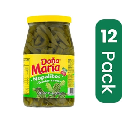 Dona Maria Nopalitos Glass 15 Oz (Pack Of 12)