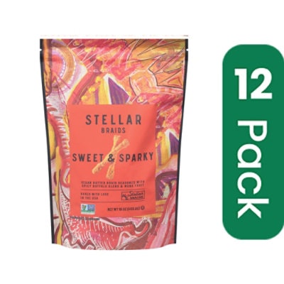 Stellar Snacks Pretzel Braids Sweet Sparky 16 oz (Pack of 12)