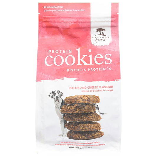 Caledon Farms Treat Dog Cookie Bacon Cheese 8 Oz Pack of 4