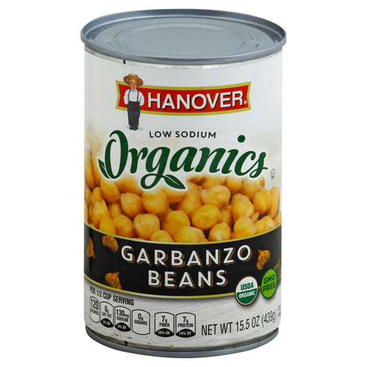 Hanover Beans Garbanzo Low Sodium 15.5 Oz (Pack of 12)