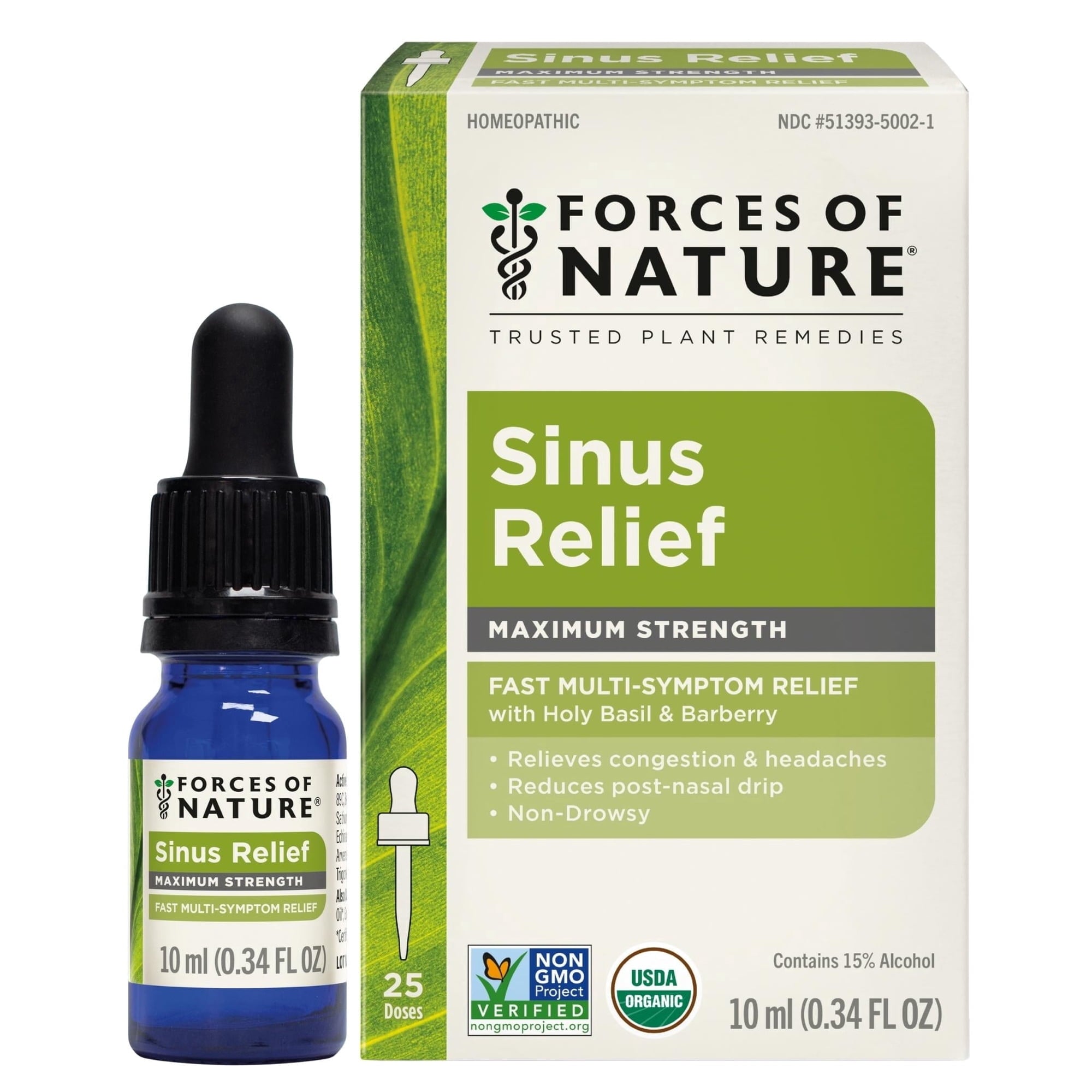 FORCES OF NATUR (Pack of 6) Forces of Nature Sinus Relief Homeopathic Medicine Liquid 10 mL