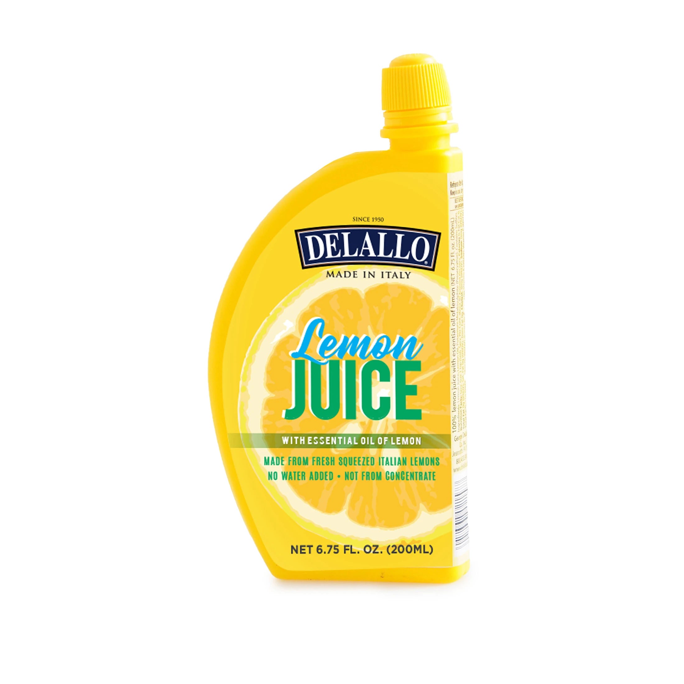 DeLallo Lemon Juice Italian Natural Single Type Beverage