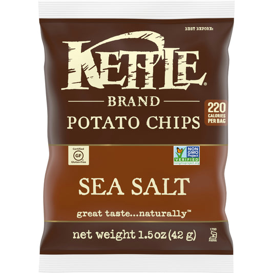 Kettle Foods Chip Potato Sea Salt 1.5 oz (Pack of 24)