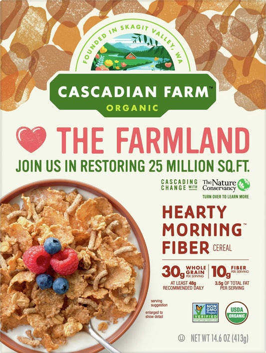 Cascadian Farm Cereal Hearty Morning 14.6 Oz Pack of 10