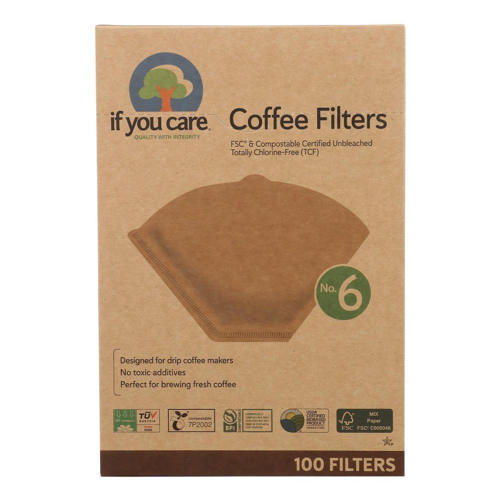 IF YOU CARE (Pack of 9) If You Care Coffee Filter No 6 100 Pieces