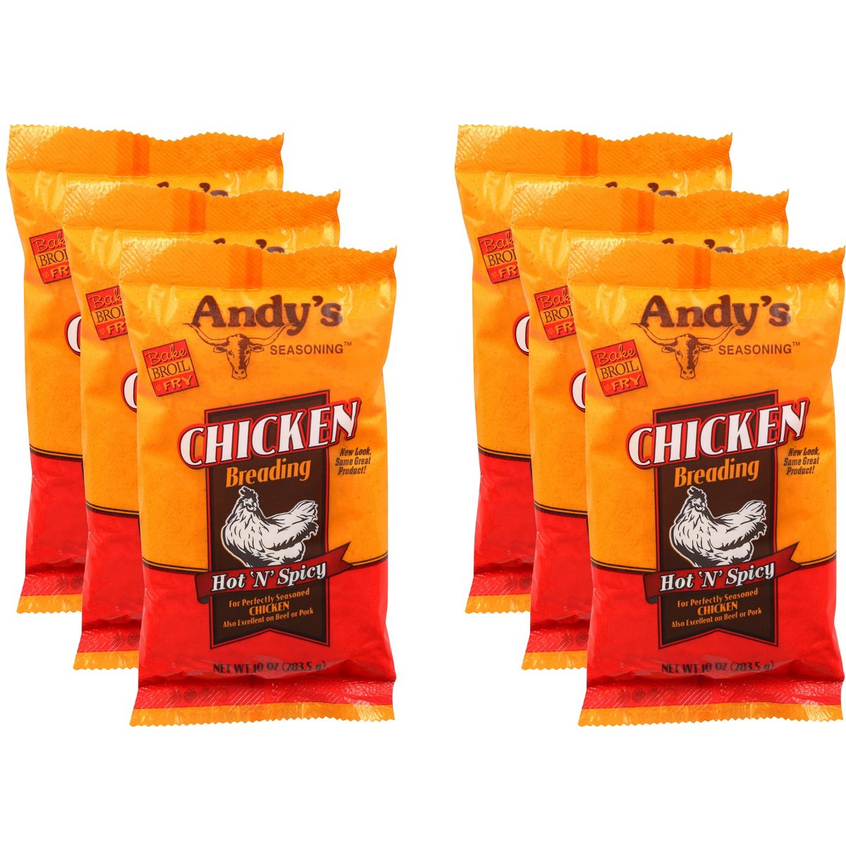 ANDYS (Pack of 24) Andys Breading Chicken Hot Coating Seasoning 10 Oz