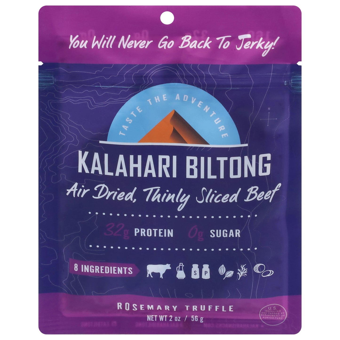 Kalahari Biltong Biltong Rosemary Truffle 2 Oz Pack of 8