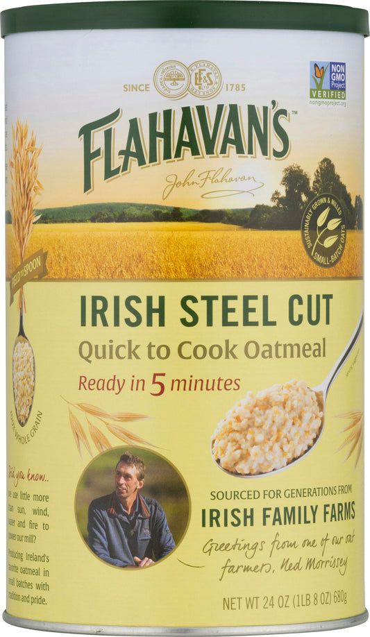 Flahavans Oatmeal Irish Steel Quick-to-Cook 24 Oz (Pack of 6)