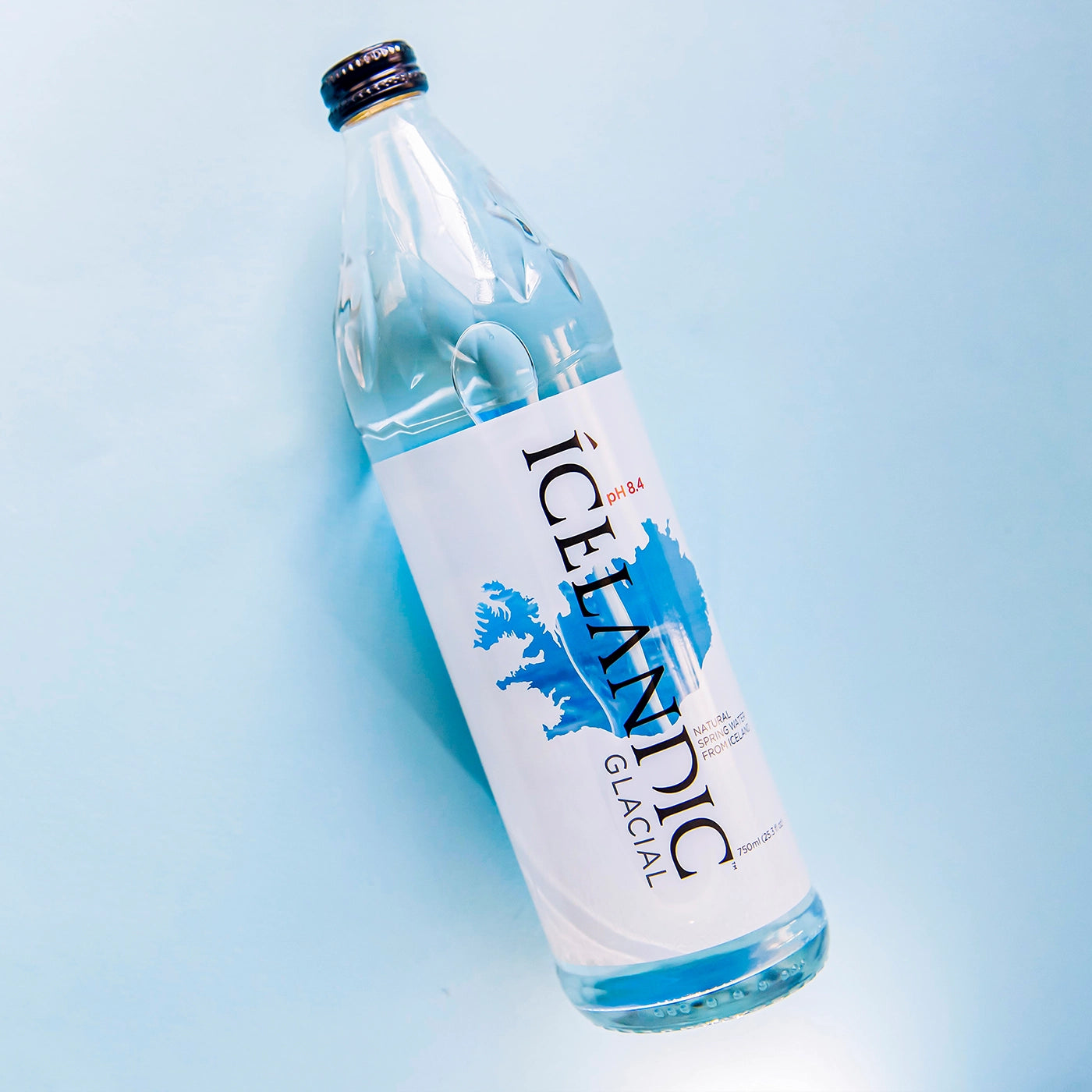 Icelandic Glacial Water Sparkling Spring Glass